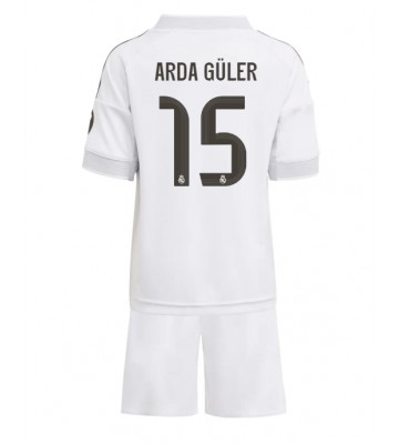 Real Madrid Arda Guler #15 Hjemmebanetrøje Børn 2025-26 Kortærmet (+ Korte bukser)